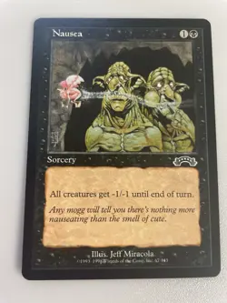 1993-1998 Magic The Gathering “ Nausea “ Sorcery Card. - Image 1