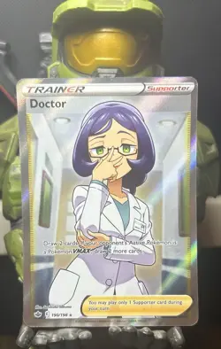 Pokemon Doctor Chilling Reign Ultra Rare Full Art Holo Card 190/198 NM Condition - Image 1