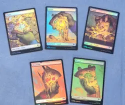 Magic the Gathering - FOIL Pizza Lands - #0253 - 0257 - TMNT - NM/M Mtg - Image 1