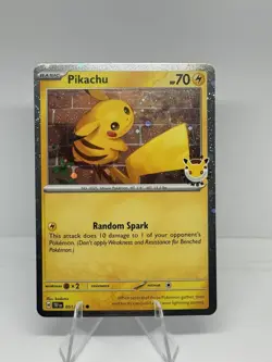 2026 Pikachu 051/162 Pokemon Day 30th Anniversary Stamped Promo TCG Plus Coin - Image 2