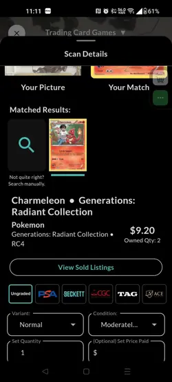 Pokemon TCG Charmeleon RC4/RC32 Generations Radiant Collection 90 HP Common - Image 3