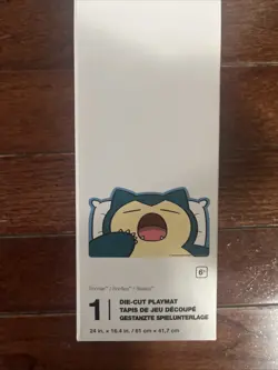 New Pokemon Center Exclusive Yawning Snorlax on Pillow Die-Cut Playmat Play Mat - Image 2