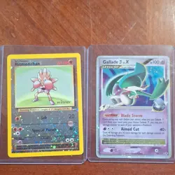Hitmonchan Winner Best#107 & Gallade LV.X #106/111 Holo Pokemon Cards - Image 1