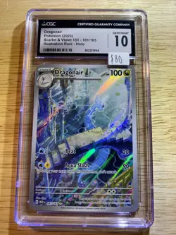 CGC 10 GEM MINT Pokemon Dragonair 181/165 Scarlet & Violet 151 Illustration Rare - Image 1