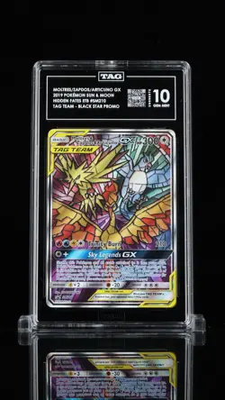 TAG 10 Moltres & Zapdos & Articuno GX TAG TEAM SM210 Pokemon Black Star Promo - Image 1