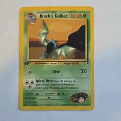 Pokemon Brock's Golbat 1st Edition Gym Heroes 039/132 70 HP Uncommon 2000 - Image 1