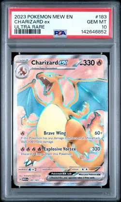 2023 POKEMON MEW EN-151 ULTRA RARE #183 CHARIZARD EX PSA 10 - Image 1