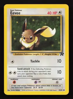 Eevee 55/82 Team Rocket Pokemon LP Vintage Common 1999 - Image 3