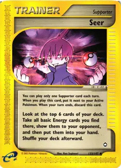 Pokemon TCG Seer 133/147 Uncommon Aquapolis LP - Image 1