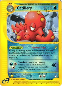 Pokemon TCG Aquapolis 26/147 Octillery Rare LP - Image 1