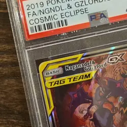 Pokemon Naganadel & Guzzlord GX Cosmic Eclipse 224/236 Ultra Rare Holo PSA 10 - Image 3