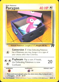 Pokemon TCG - Porygon Team Rocket 48/82 HP - Image 1