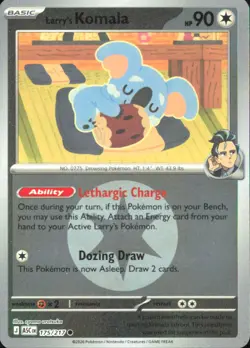 Pokemon TCG - Larry's Komala (Energy Symbol Pattern) ME: Ascended Heroes 175/217 - Image 1