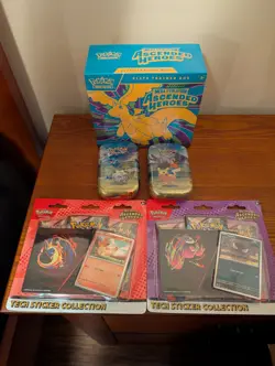 Pokemon TCG Ascended Heroes Bundle ETB Tins Tech Sticker New Factory Sealed * - Image 1