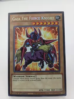 Yugioh! 1x Gaia The Fierce Knight MZMU-EN058 Secret Rare 1st Ed NM - Image 1