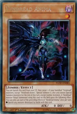 FLOD-EN083 VENDREAD ANIMA RARE 1ST EDITION YuGiOh CARD - Image 1