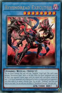 FLOD-EN082 REVENDREAD EXECUTOR RARE 1ST EDITION YuGiOh CARD - Image 1