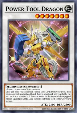 Yugioh RA04-EN135 - Power Tool Dragon - Platinum Secret Rare - Image 1