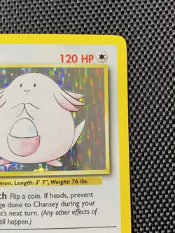 Pokemon TCG Chansey Base Set 3/102 Holo Unlimited Holo Rare LP+ - Image 3