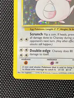 Pokemon TCG Chansey Base Set 3/102 Holo Unlimited Holo Rare LP+ - Image 5