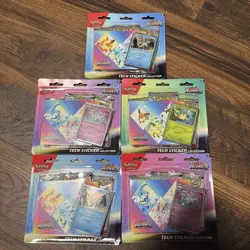 Prismatic Evolutions Tech Sticker Collection Set Lot Of 5 Sealed Pokemon Eevee - Image 1