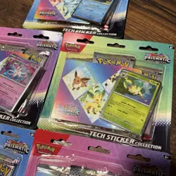 Prismatic Evolutions Tech Sticker Collection Set Lot Of 5 Sealed Pokemon Eevee - Image 3