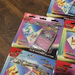 Prismatic Evolutions Tech Sticker Collection Set Lot Of 5 Sealed Pokemon Eevee - Image 4