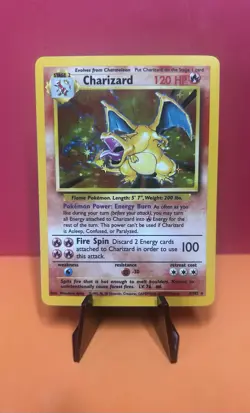 Pokemon 1999 - Charizard 004/102 Base Set Holo - Near Mint Super Clean! - Image 1