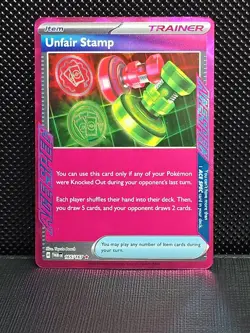 UNFAIR STAMP 165/167 Twilight Masquerade Ace Spec Trainer Item Pokemon TCG #165 - Image 2