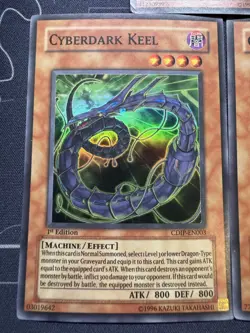 Yugioh Cyberdark Horn Edge Keel CDIP-EN001 002 003 1st Edition Super Rare LP/MP - Image 3