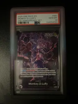 2025 One Piece Monkey D. Luffy English Version 2nd Anniversary Set PSA 10 - Image 1