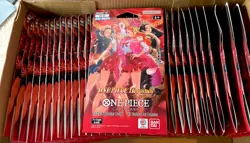 One Piece CCG Factory Sealed EB-03 Sleeved Booster Pack Lot Of 35 In Hand - Image 1