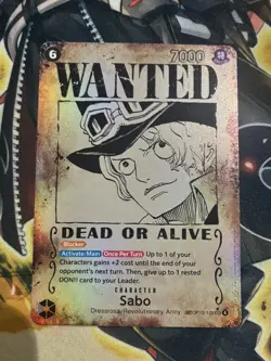 Sabo OP13-120 SP Wanted Poster Alt Art Carrying On his Will One Piece TCG NM - Image 1