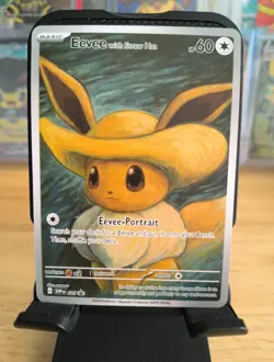 Eevee with Straw Hat Pokemon x Van Gogh Black Star Promo ACG Art Card - NM - Image 1