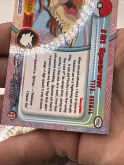 Pokemon #21 Spearow Card Foil Holo Topps Chrome 2000 TV Animation Series 1 - Image 4
