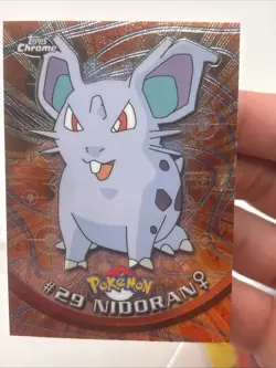 Pokemon #29 Nidoran Card Foil Topps Chrome 2000 TV Animation Series 1 - Image 1