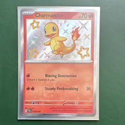 Pokemon Charmander SV: Paldean Fates Shiny Rare Holo Card 109/091 English - Image 1