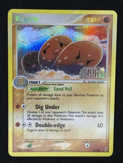 Dugtrio Reverse Holo 5/100 Crystal Guardians Stamped 2006 Pokemon TCG Card MP - Image 1