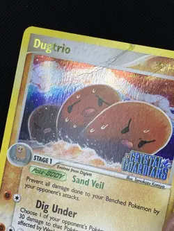 Dugtrio Reverse Holo 5/100 Crystal Guardians Stamped 2006 Pokemon TCG Card MP - Image 2