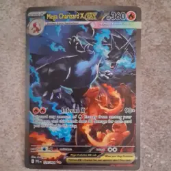 Mega Charizard X EX Foil Pokemon Card 125/094 Stage 2 90 Attack Dragon - Image 1
