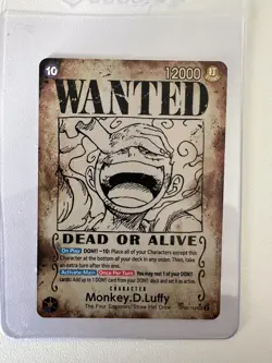 Monkey D Luffy OP05-119 Wanted Poster Manga Gear 5 OP09 One Piece Card English - Image 1