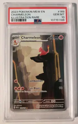 PSA 10 GEM MINT Charmeleon 169/165 Illustration Rare 151 2023 Pokemon Card - Image 1