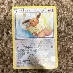 Pokemon Eevee 123 Basic 60 HP Reverse Holo RC14/RC25 Colorless Card TCG - Image 1
