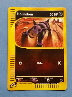 Pokemon Reverse Holo eReader Houndour- Expedition- 113/165- NM - Image 1