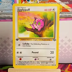 Jigglypuff 54/64 Jungle Set 1st Edition 1999 Vintage Pokemon TCG (LP) - Image 1