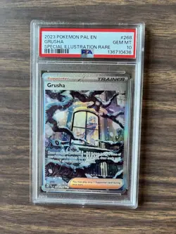 Pokemon TCG Grusha Paldea Evolved Trainer Holo Card 268/193 Psa 10 - Image 1