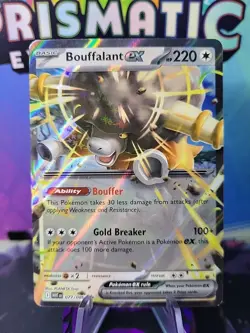 Pokemon TCG White Flare Bouffalant EX Holo Double Rare 077/086 NM - Image 1