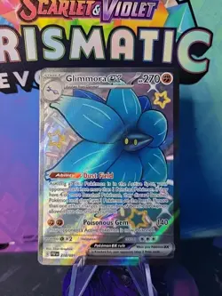 2024 Pokemon Glimmora Ex 218/091 Full Art Shiny Ultra Rare - Paldean Fates - Image 1