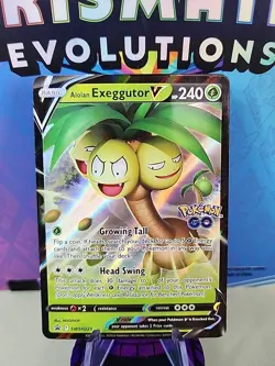 Pokemon TCG Alolan Exeggutor V Sword & Shield SWSH225 Holo Black Star Promo - Image 1