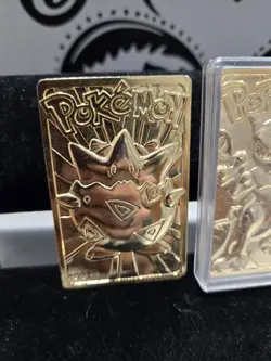 2x 1999 Nintendo Pokemon 23k Gold Plated Trading Cards - Mewtwo & Togepi - Image 2